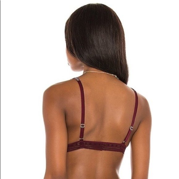 NWT Free People X Revolve Alia Bralette in Bordeaux Combo - Picture 8 of 9